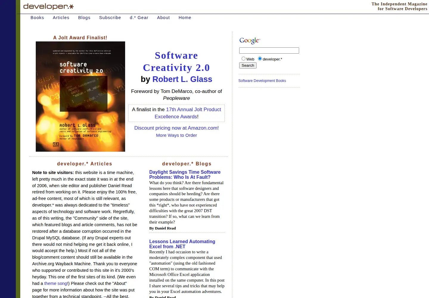 Screenshot of developerdotstar.com