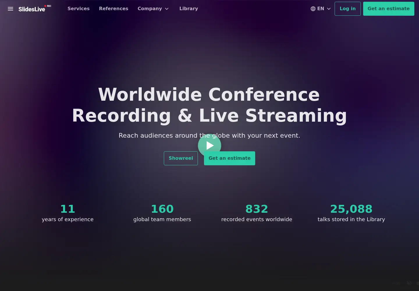 Screenshot of slideslive.com