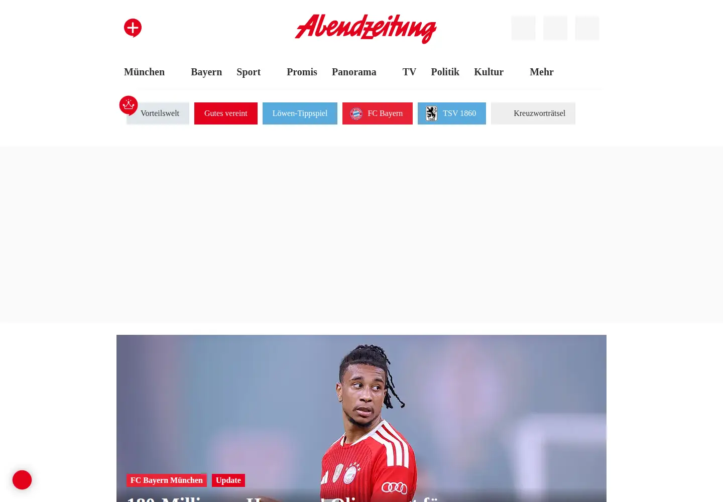 Screenshot of abendzeitung-muenchen.de