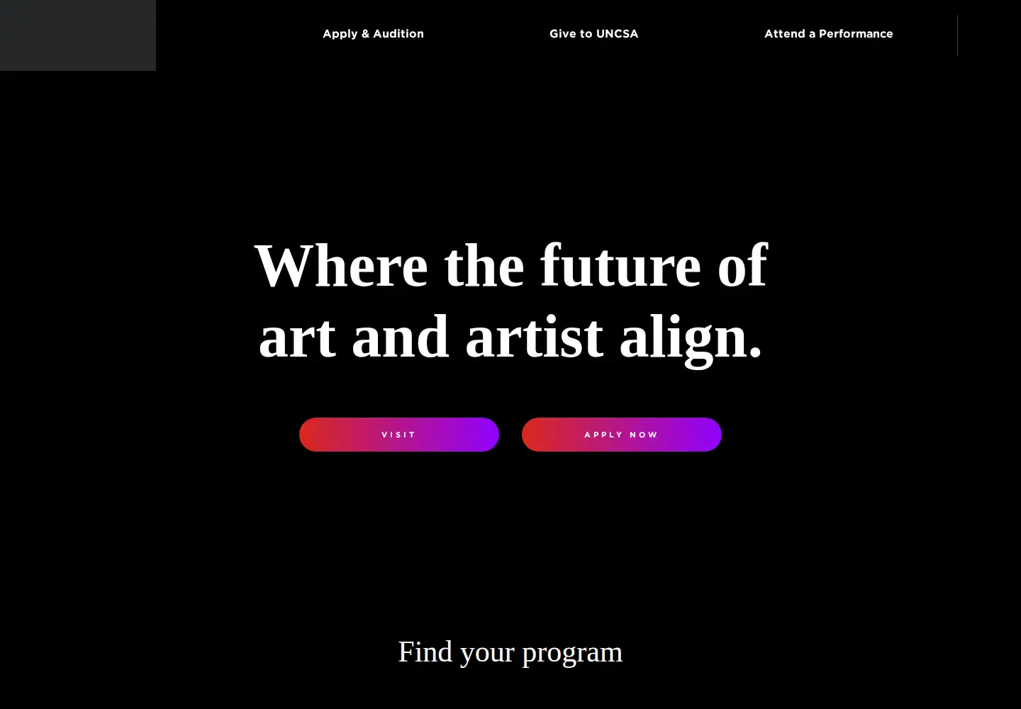 Screenshot of uncsa.edu