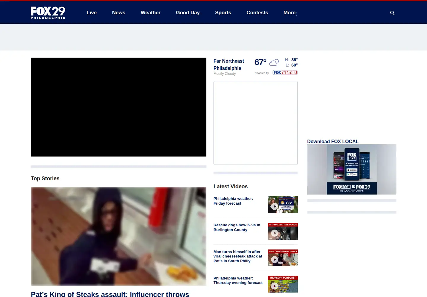 Screenshot of fox29.com