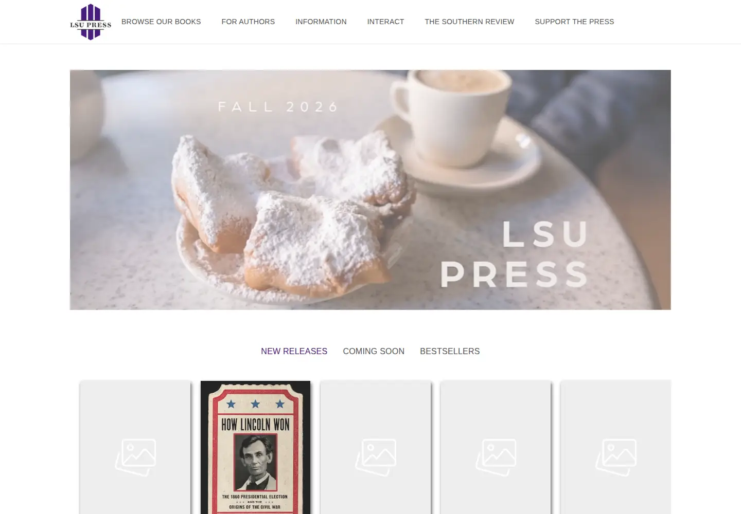 Screenshot of lsupress.org