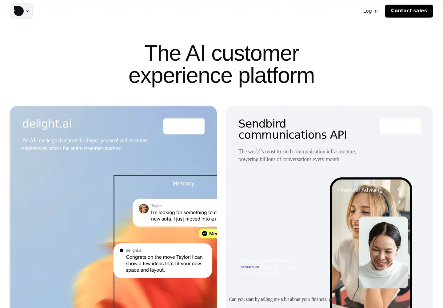 Screenshot of sendbird.com