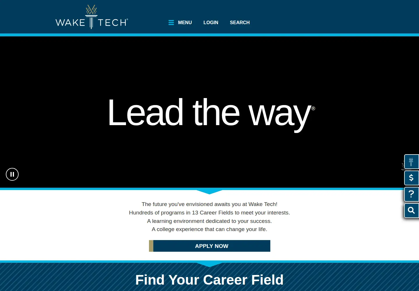 Screenshot of waketech.edu
