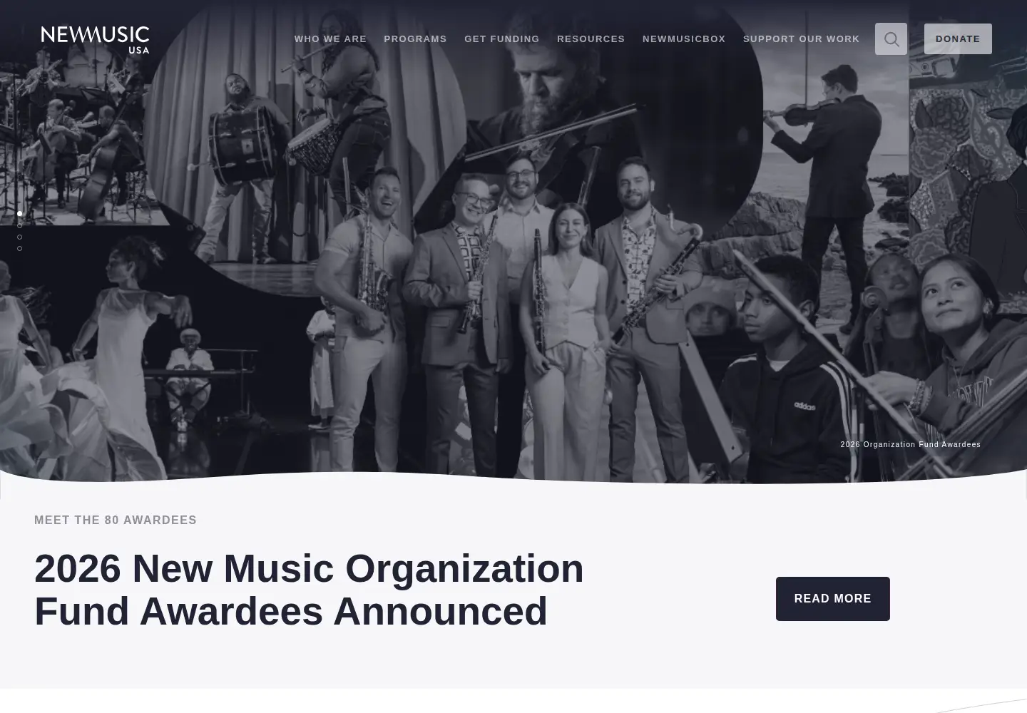 Screenshot of newmusicusa.org