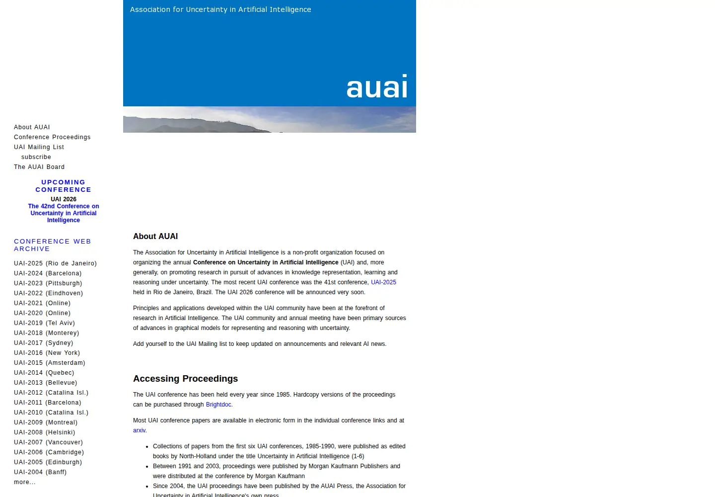Screenshot of auai.org