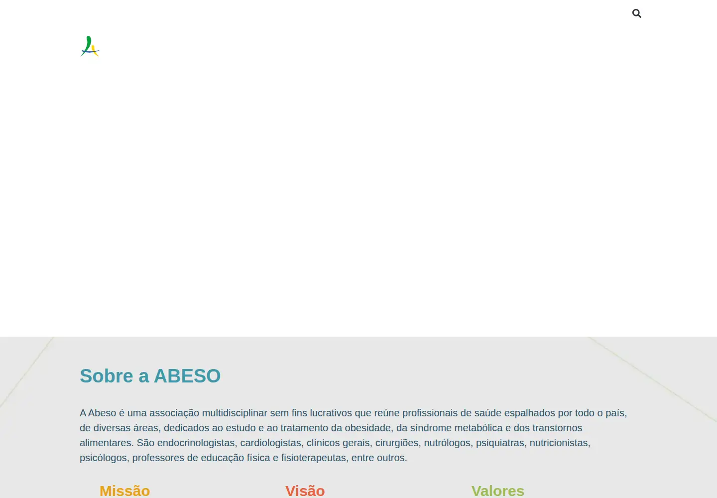 Screenshot of abeso.org.br