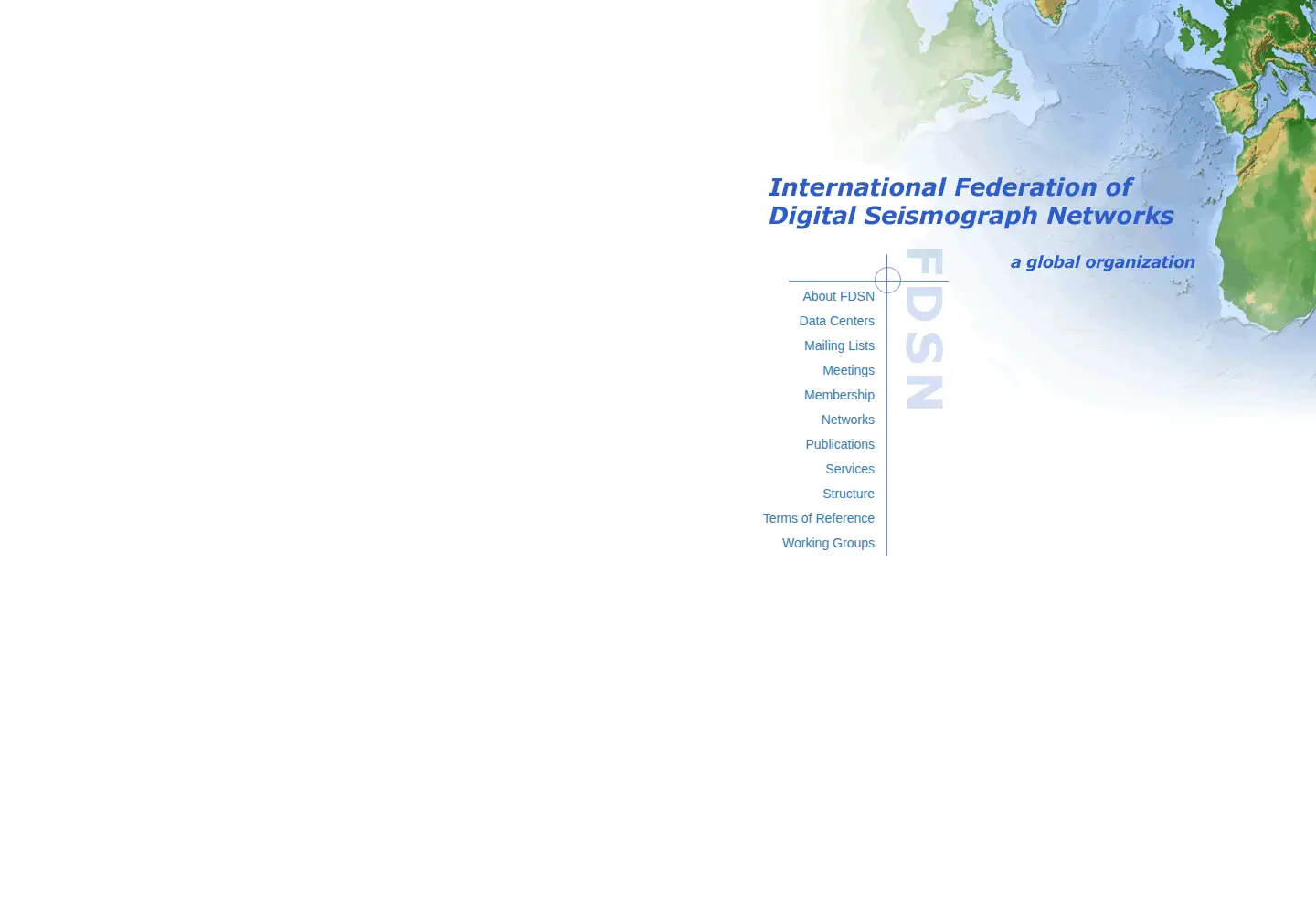Screenshot of fdsn.org