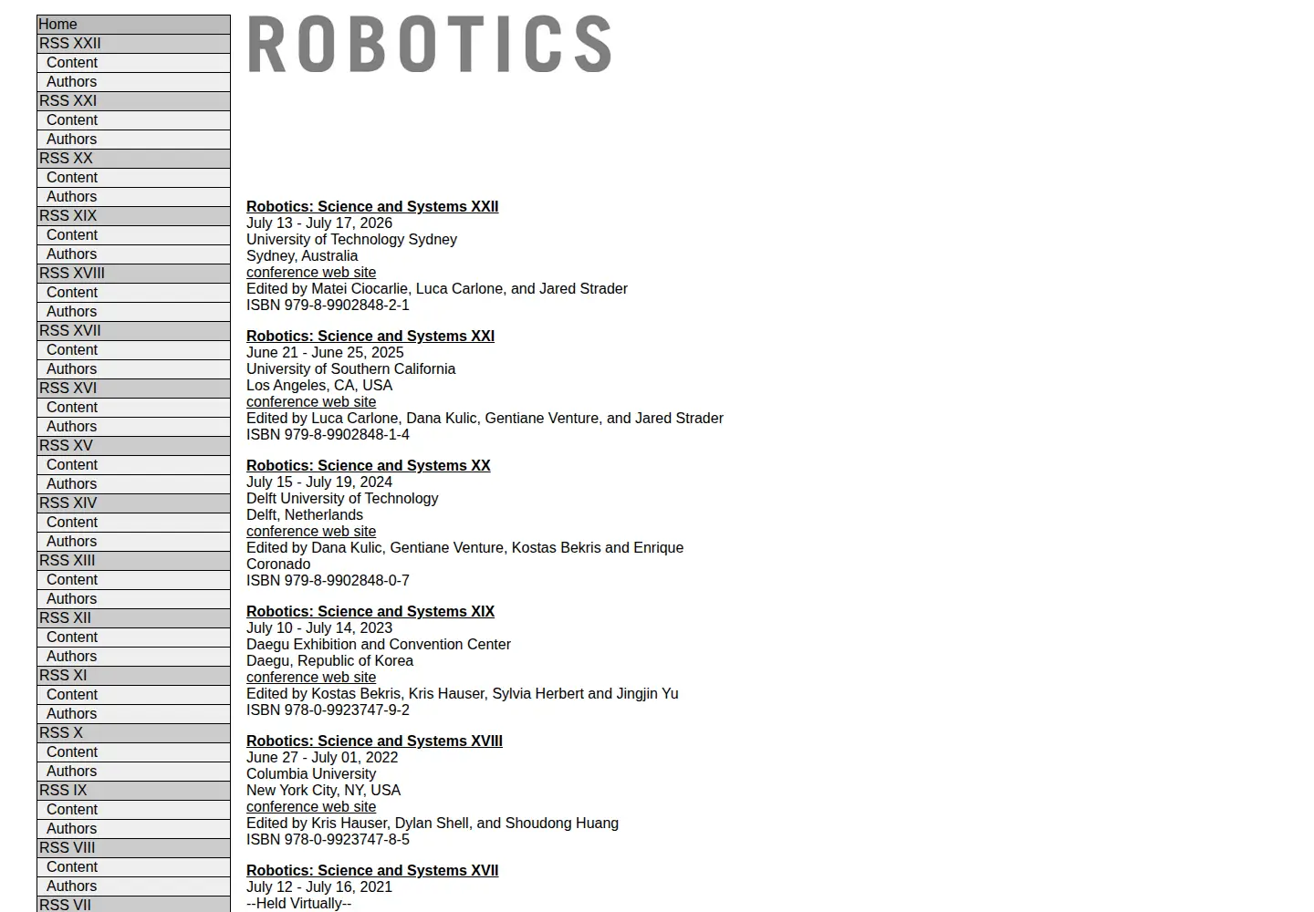Screenshot of roboticsproceedings.org