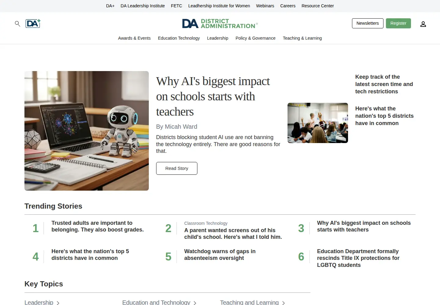 Screenshot of districtadministration.com