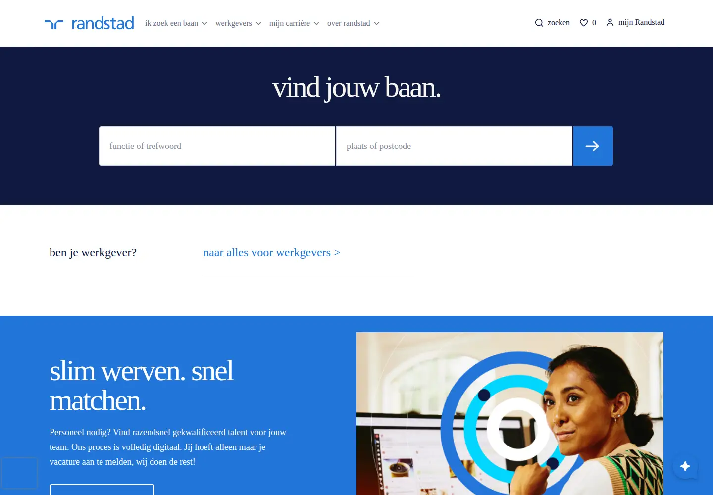 Screenshot of randstad.nl