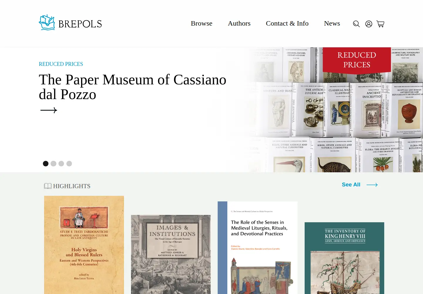 Screenshot of brepols.net