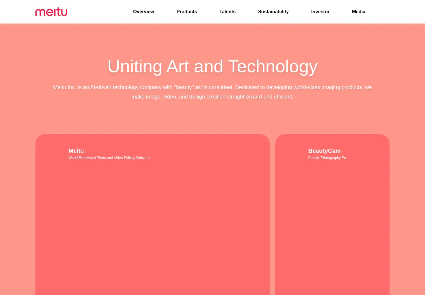 Screenshot of meitu.com