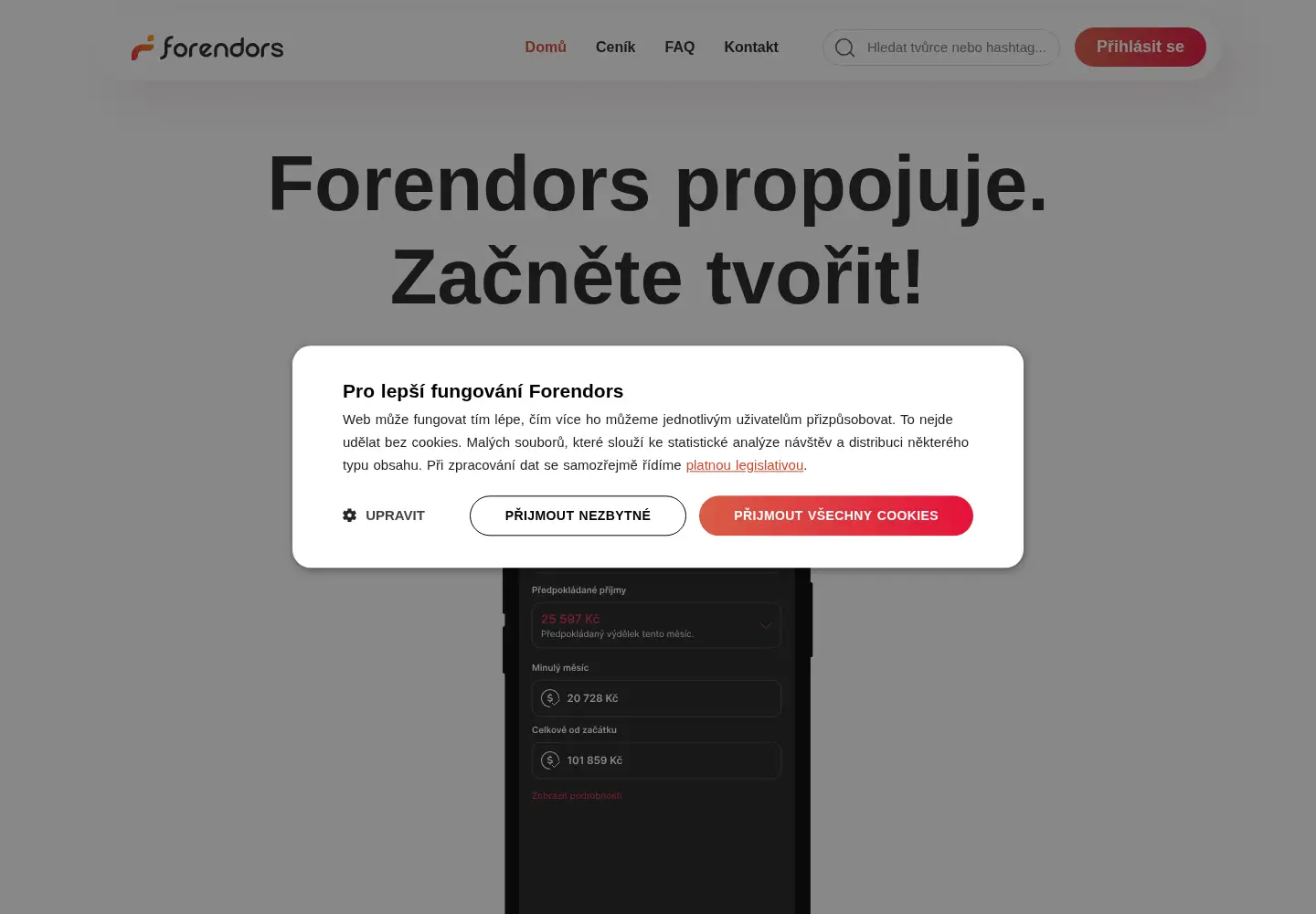 Screenshot of forendors.cz