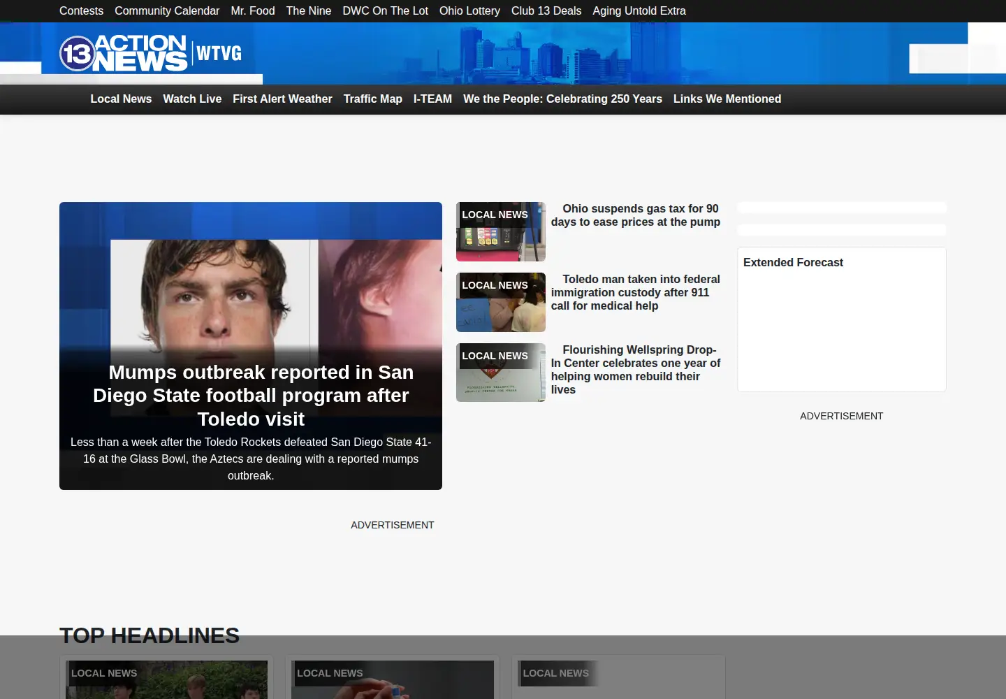 Screenshot of 13abc.com