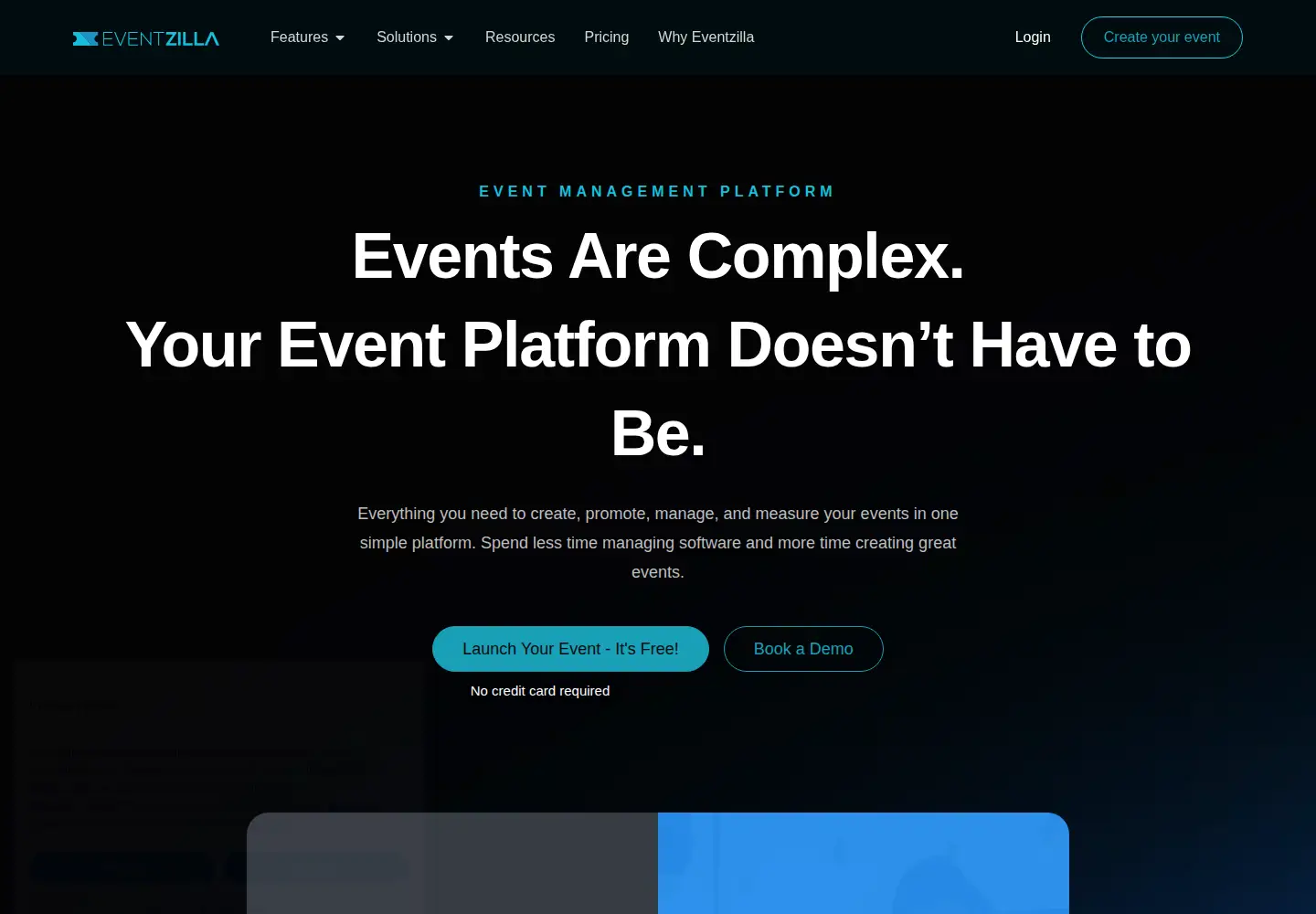 Screenshot of eventzilla.net