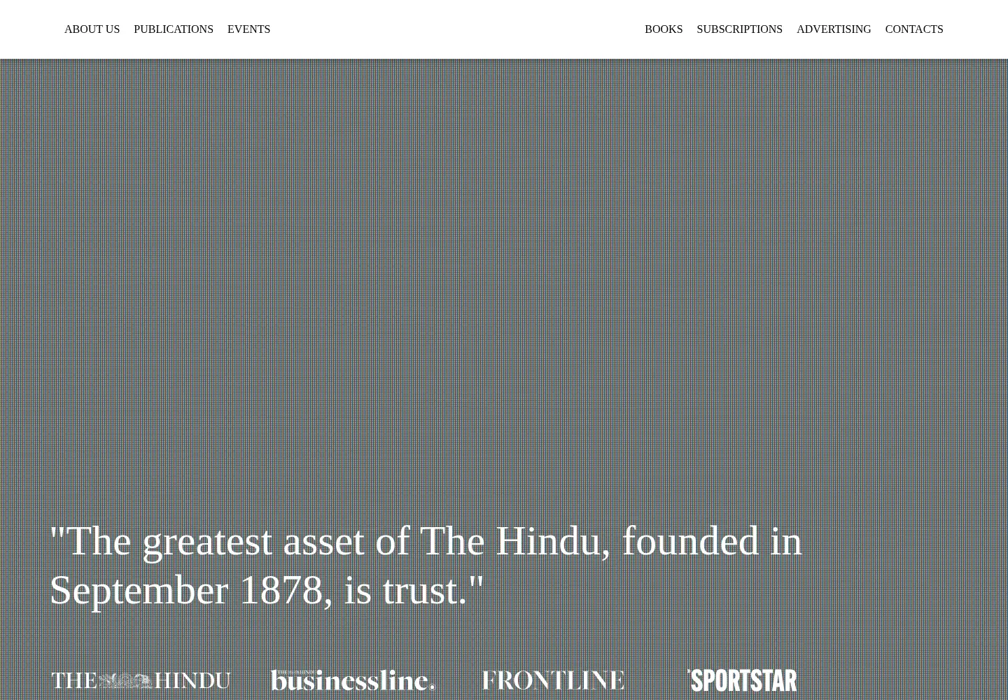 Screenshot of thehindugroup.com