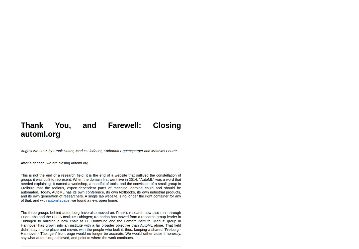 Screenshot of automl.org