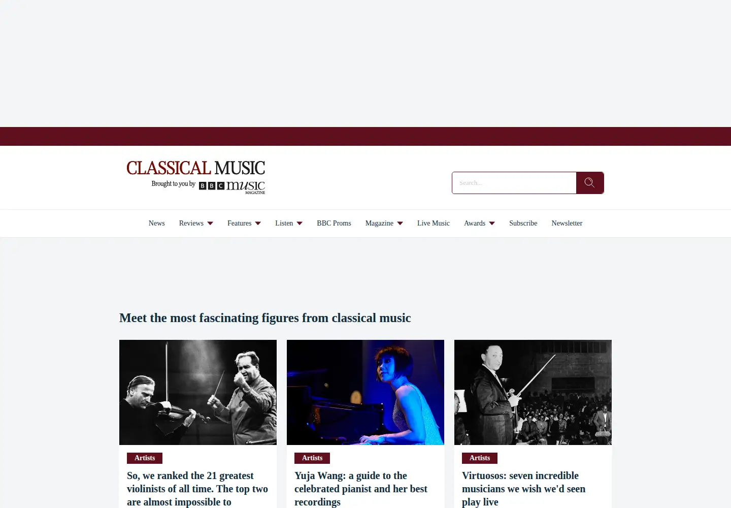 Screenshot of classical-music.com
