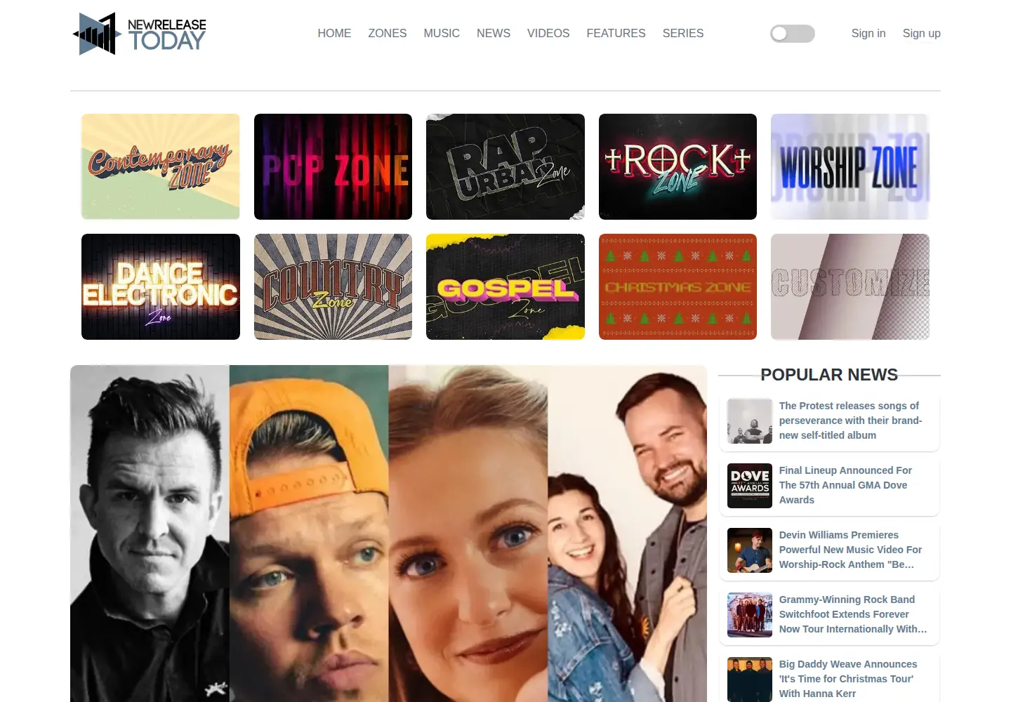 Screenshot of newreleasetoday.com