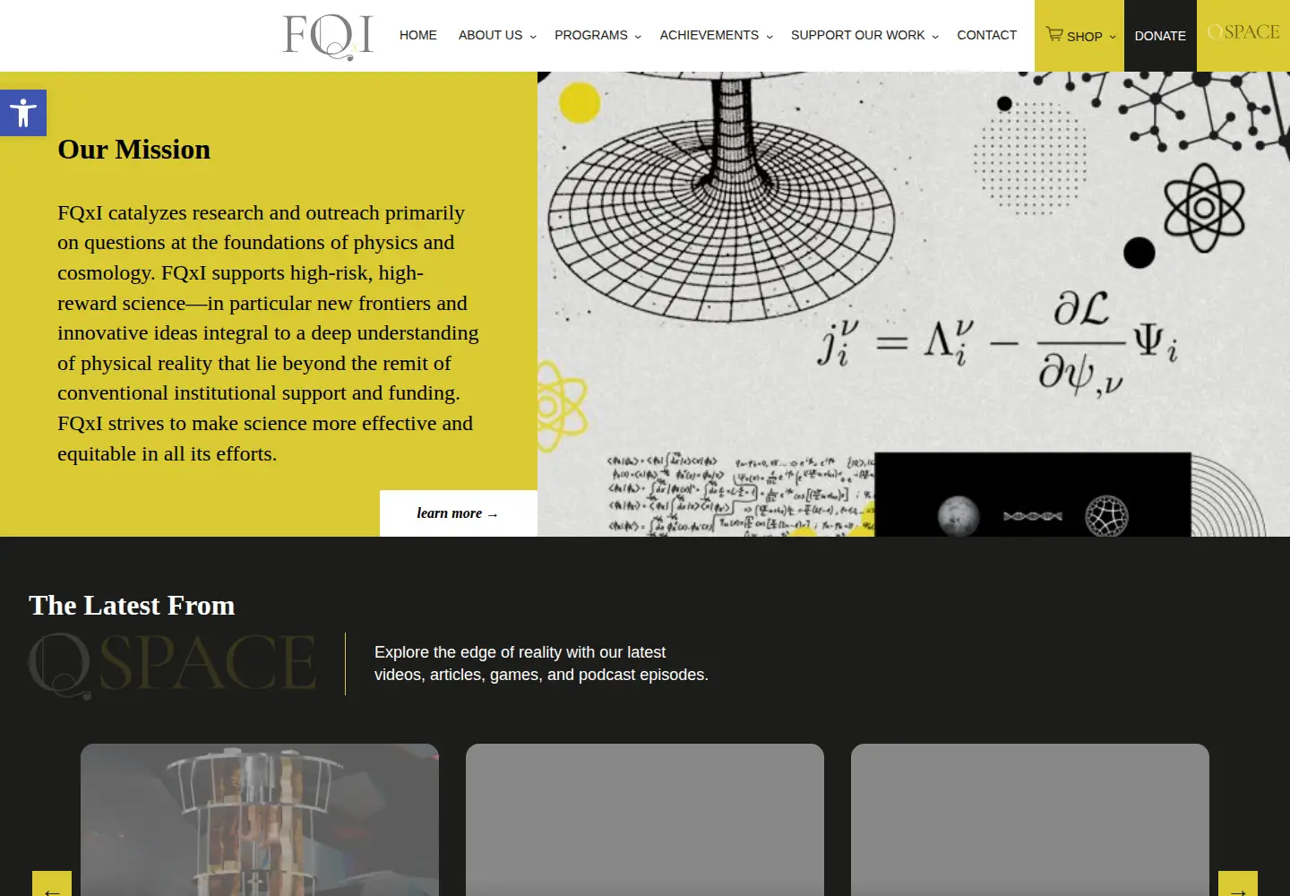 Screenshot of fqxi.org