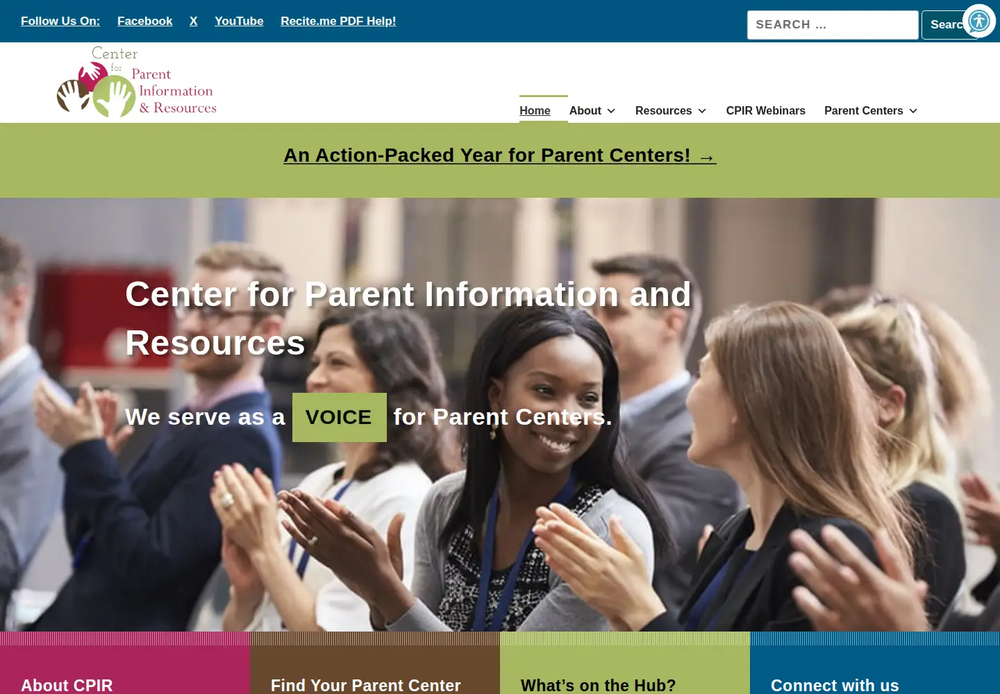 Screenshot of parentcenterhub.org
