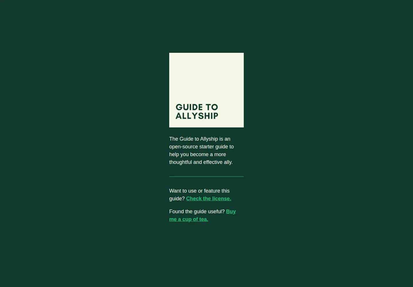Screenshot of guidetoallyship.com