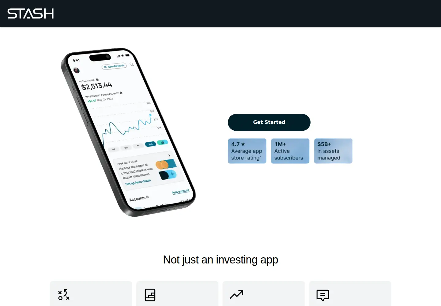 Screenshot of stash.com