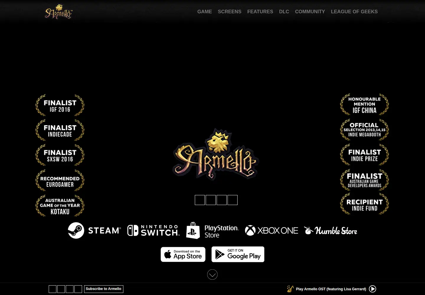 Screenshot of armello.com