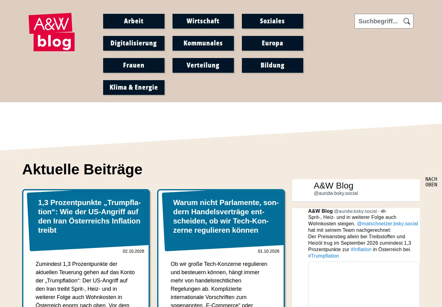 Screenshot of awblog.at