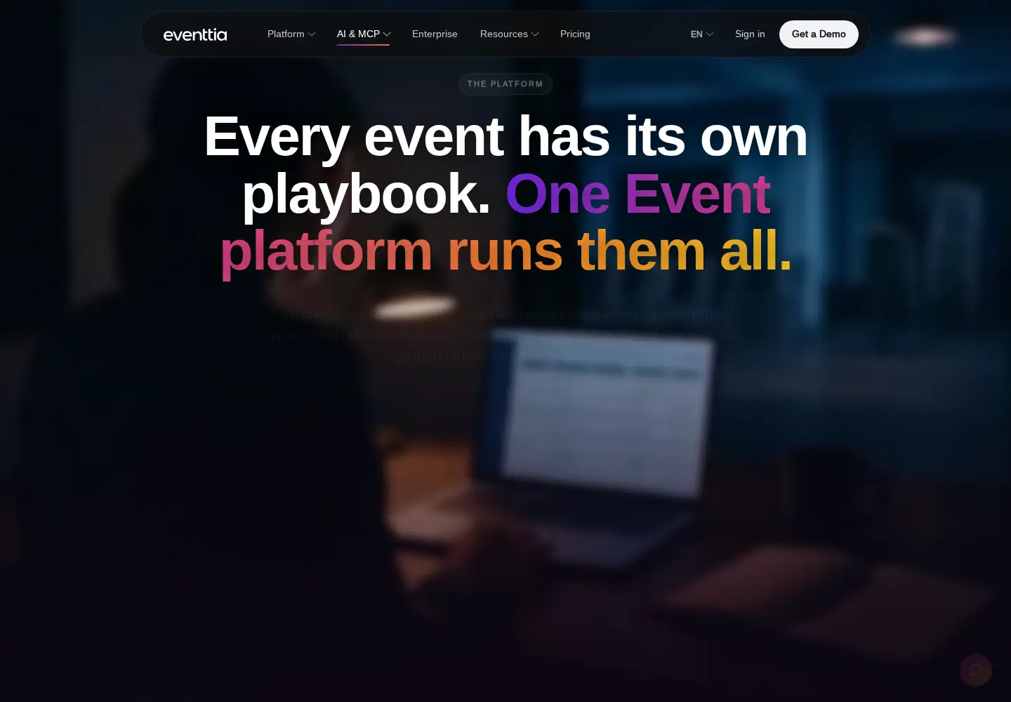 Screenshot of eventtia.com