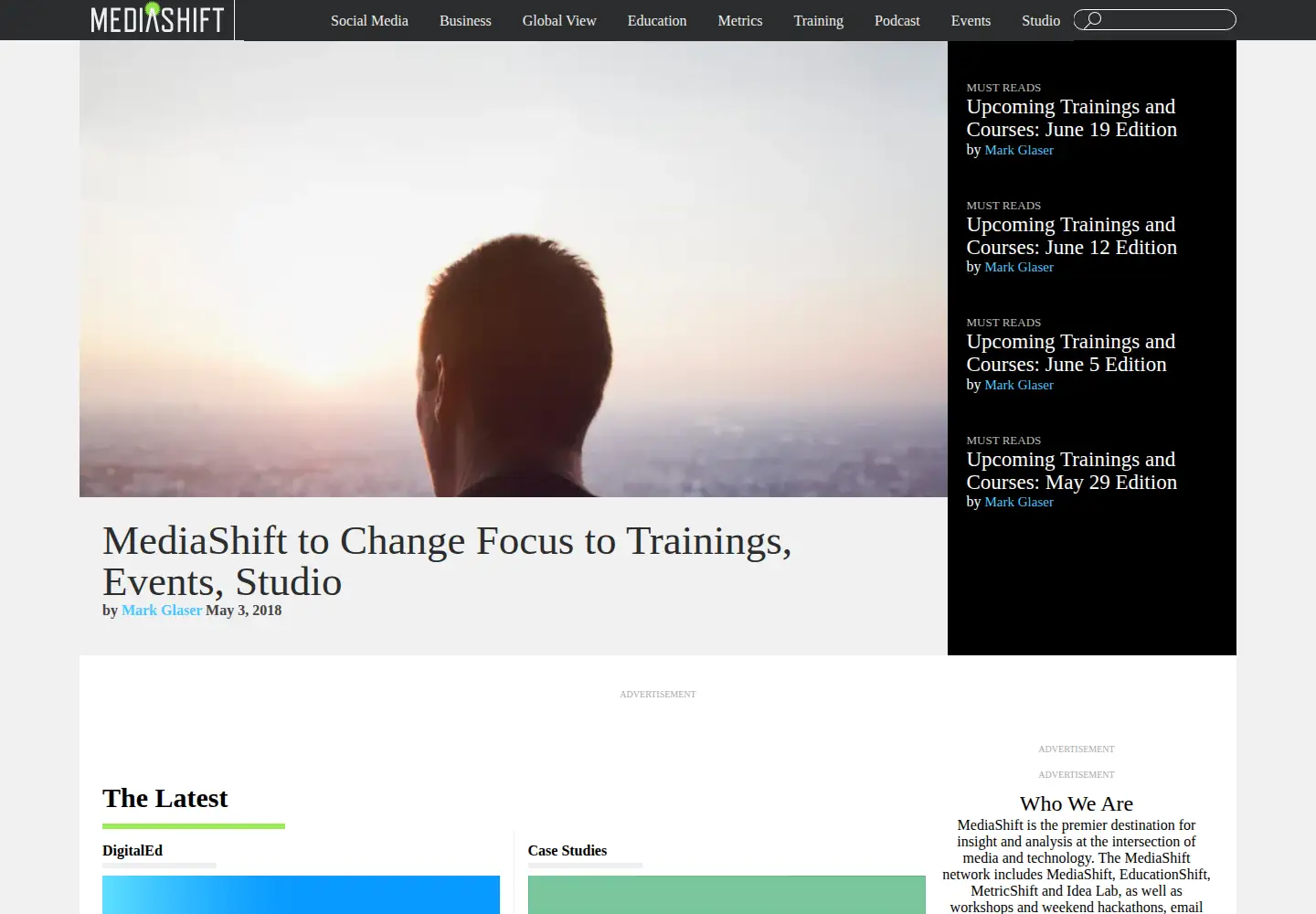 Screenshot of mediashift.org
