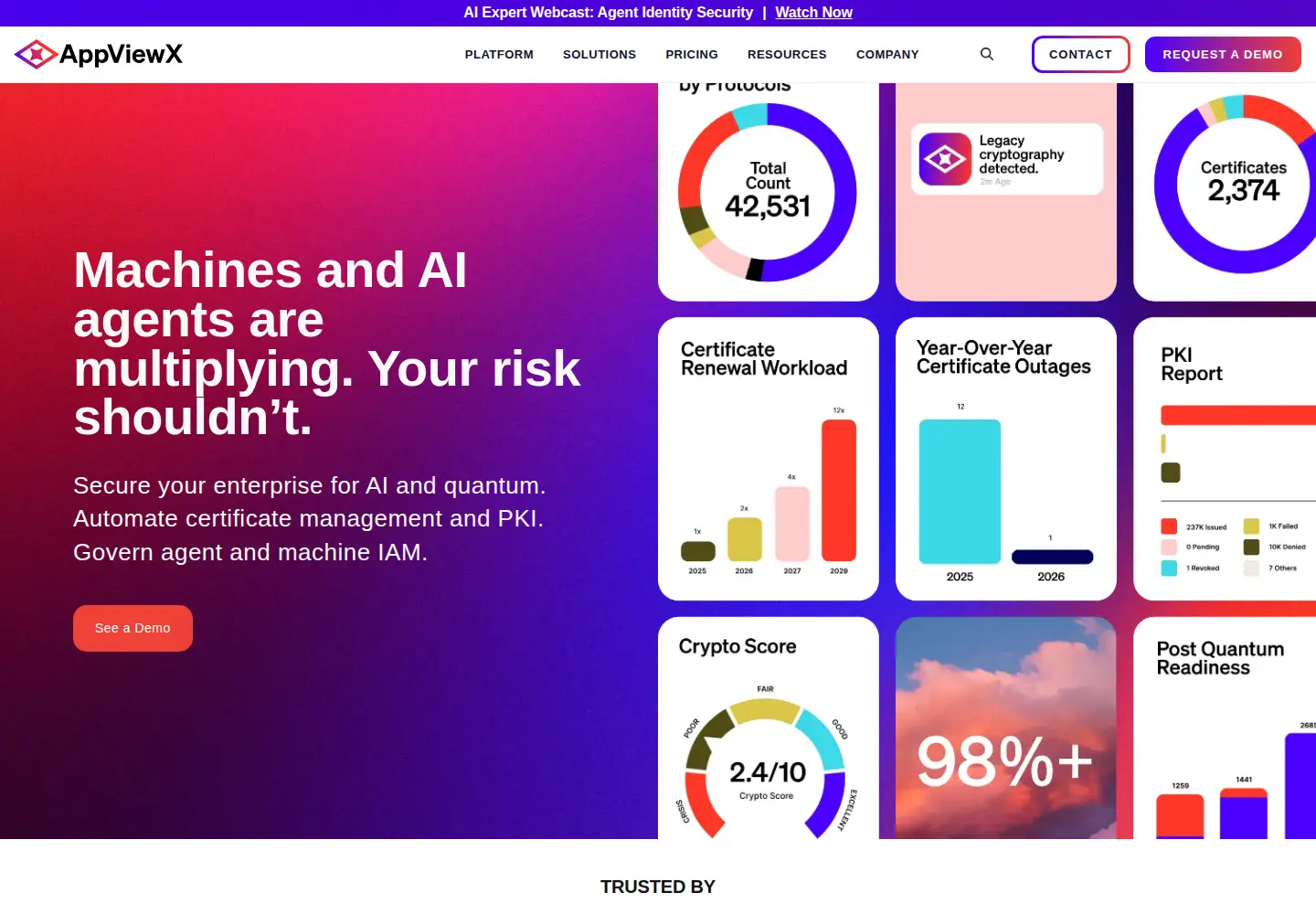 Screenshot of appviewx.com