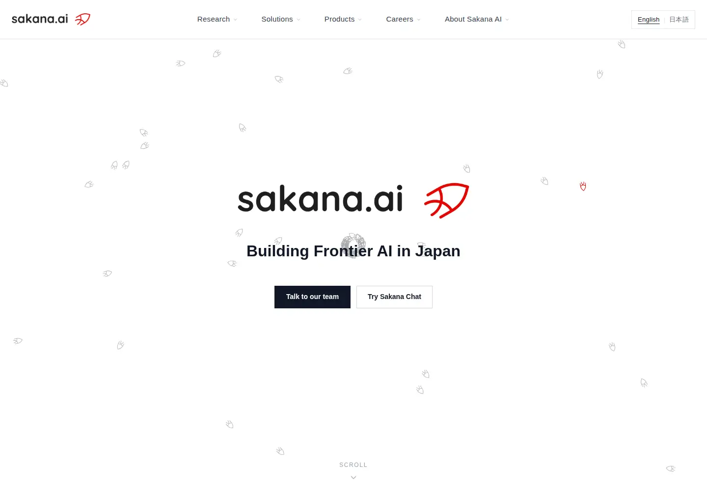 Screenshot of sakana.ai