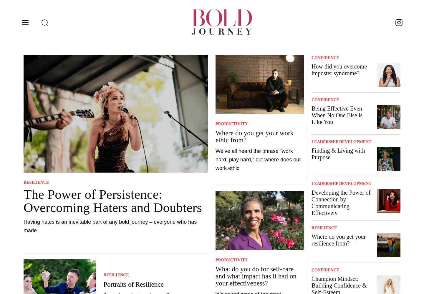 Screenshot of boldjourney.com