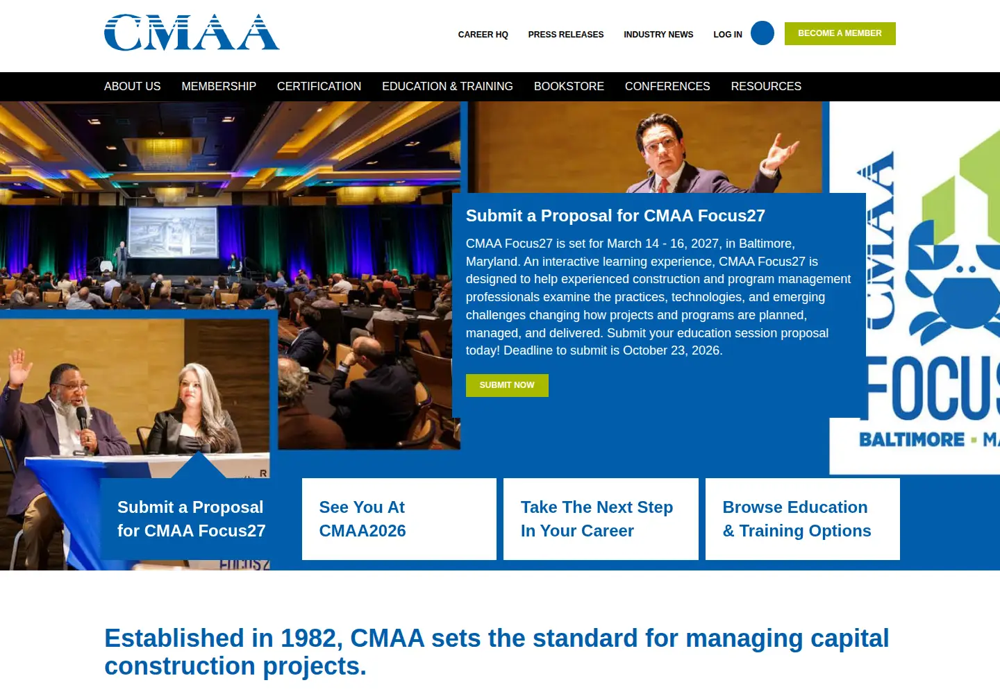 Screenshot of cmaanet.org