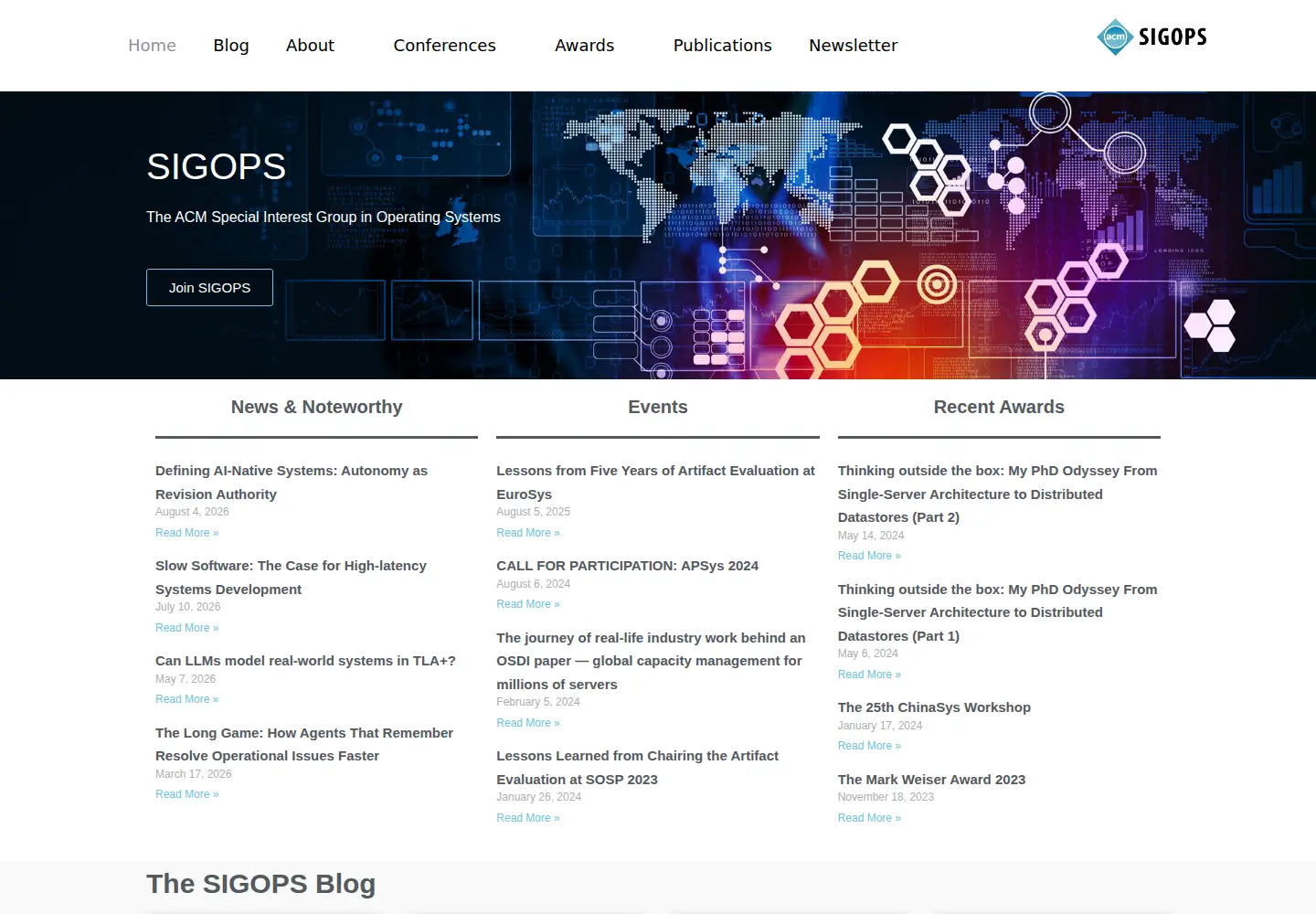 Screenshot of sigops.org