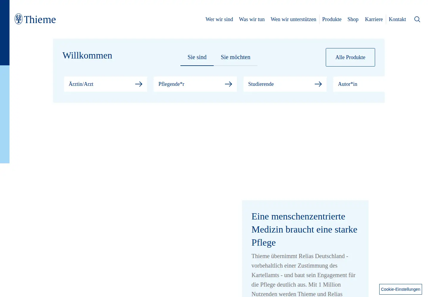 Screenshot of thieme.de