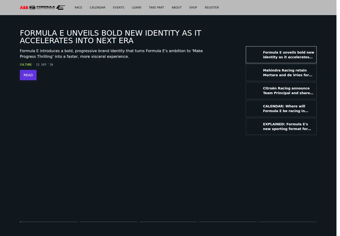 Screenshot of fiaformulae.com