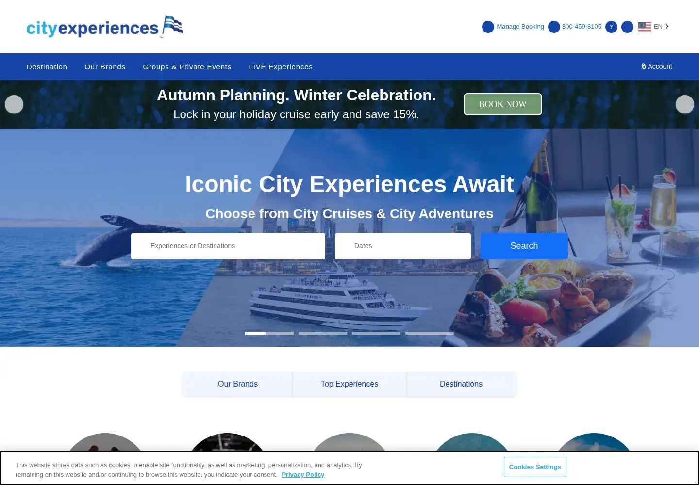 Screenshot of cityexperiences.com