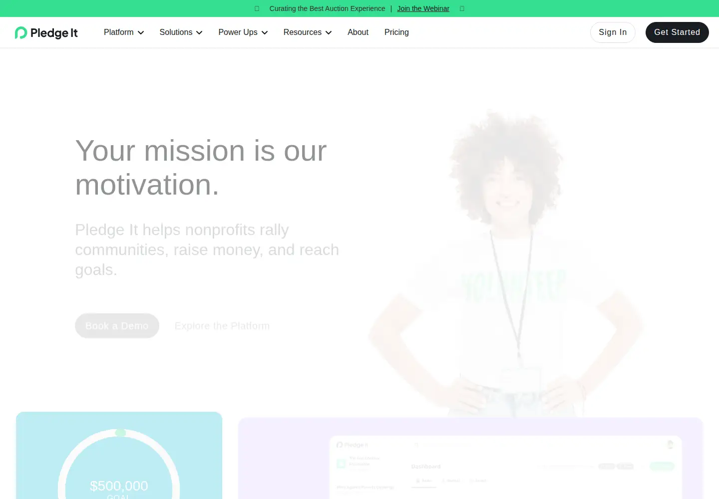 Screenshot of pledgeit.org