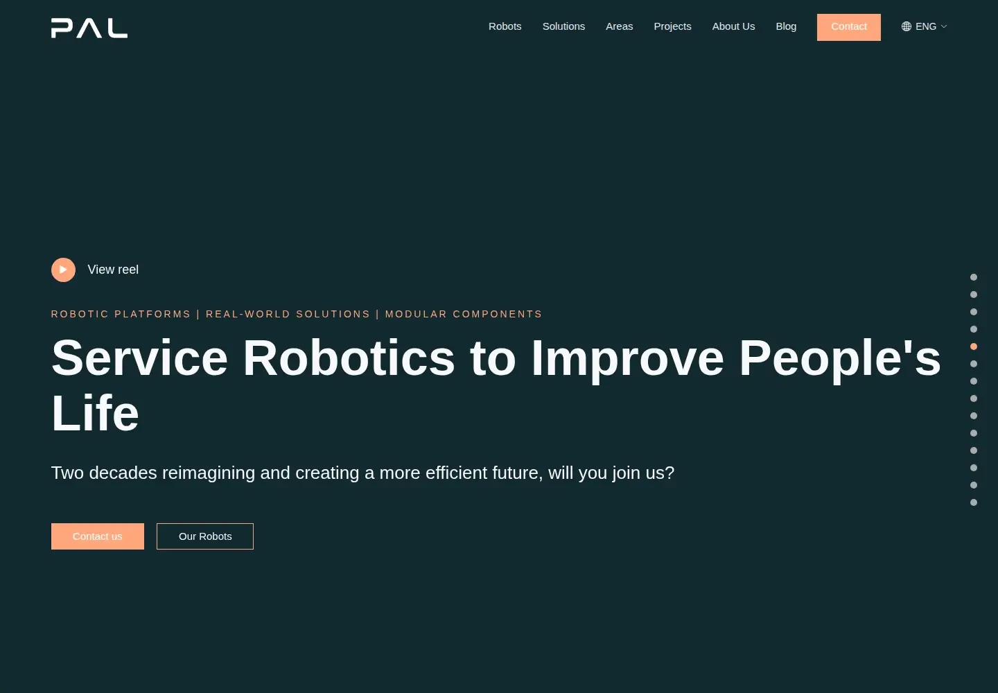 Screenshot of pal-robotics.com