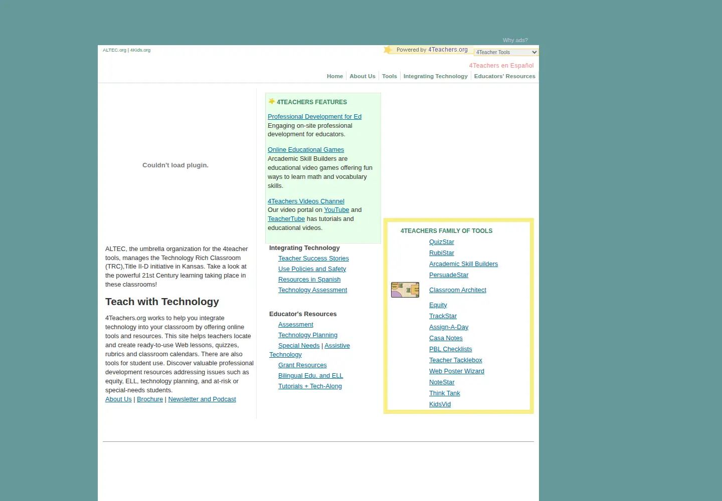 Screenshot of 4teachers.org