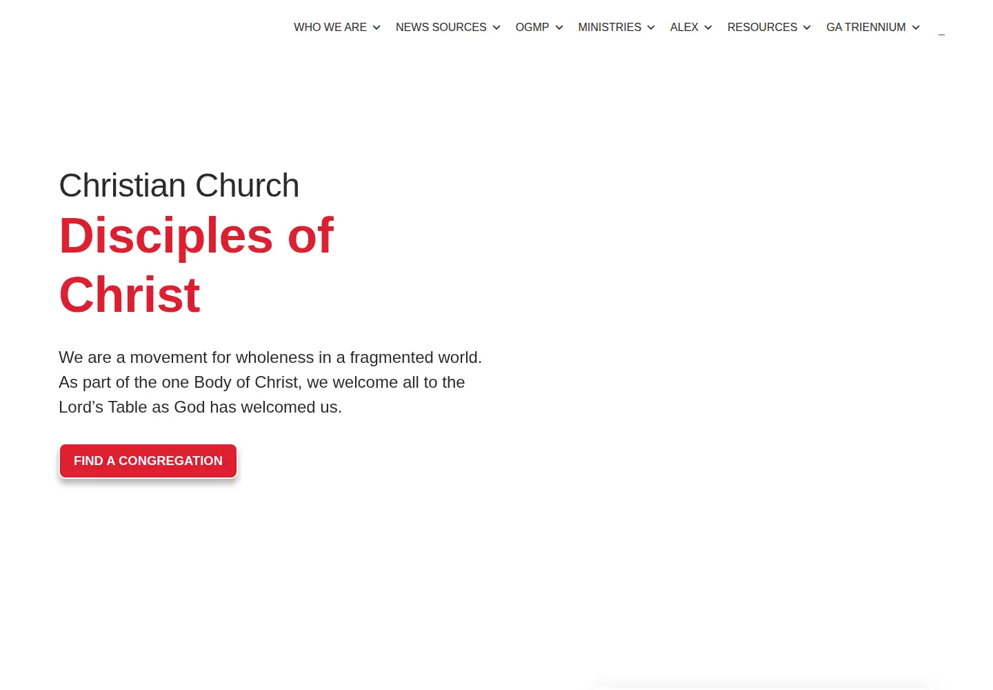 Screenshot of disciples.org