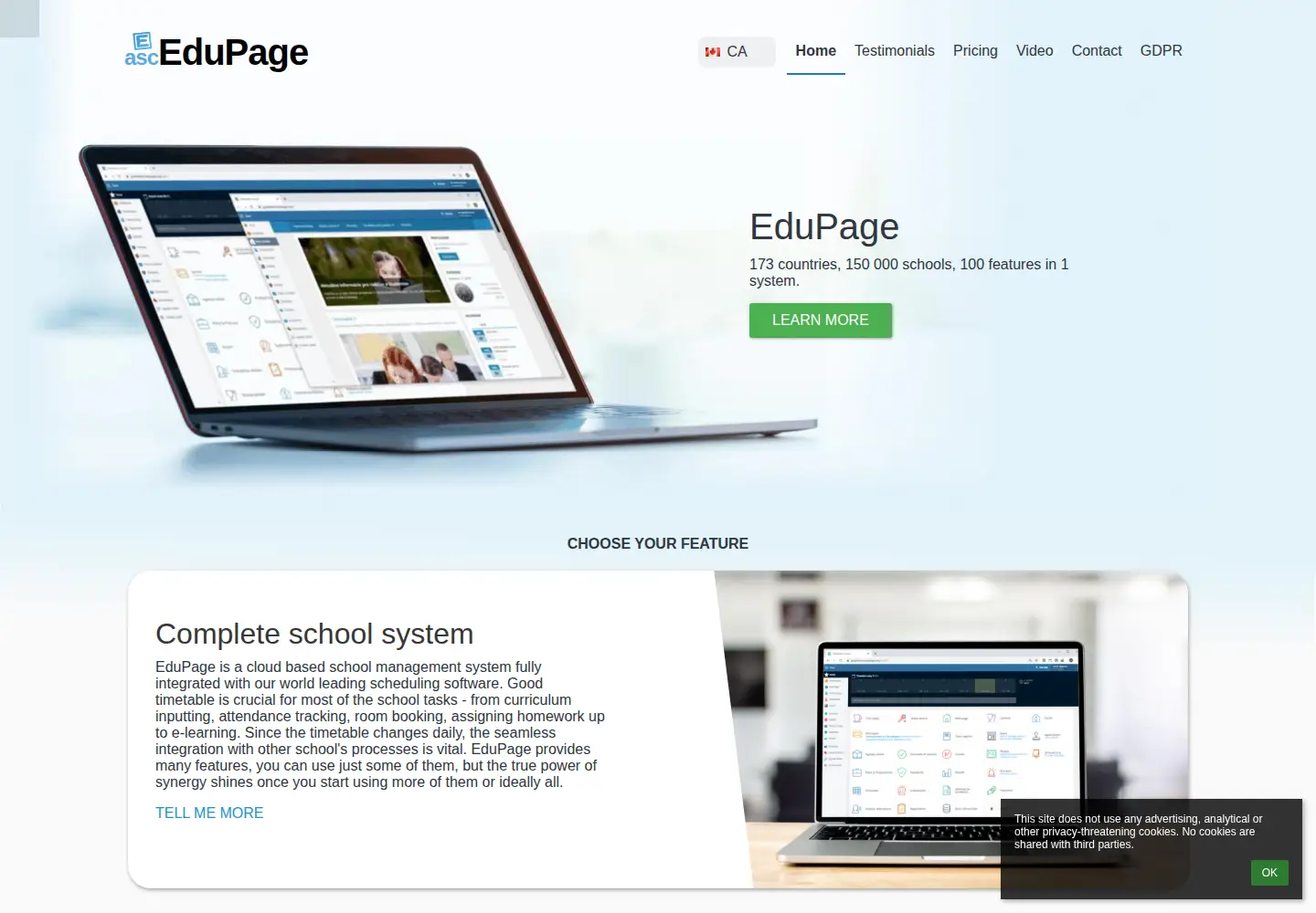 Screenshot of edupage.org