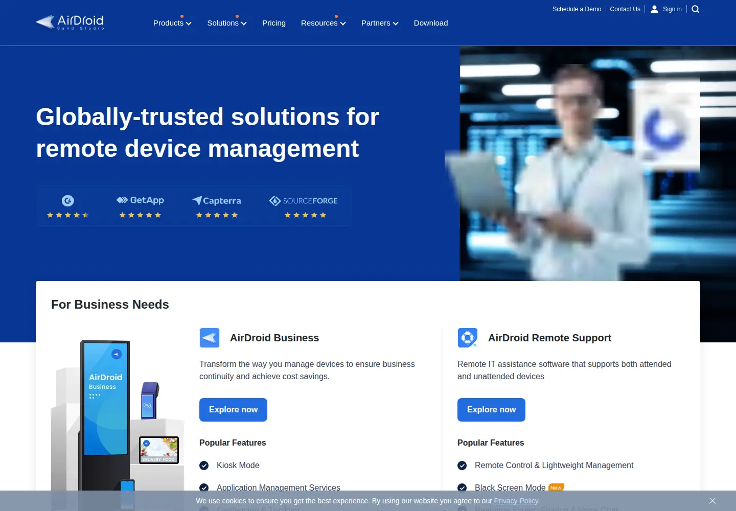 Screenshot of airdroid.com
