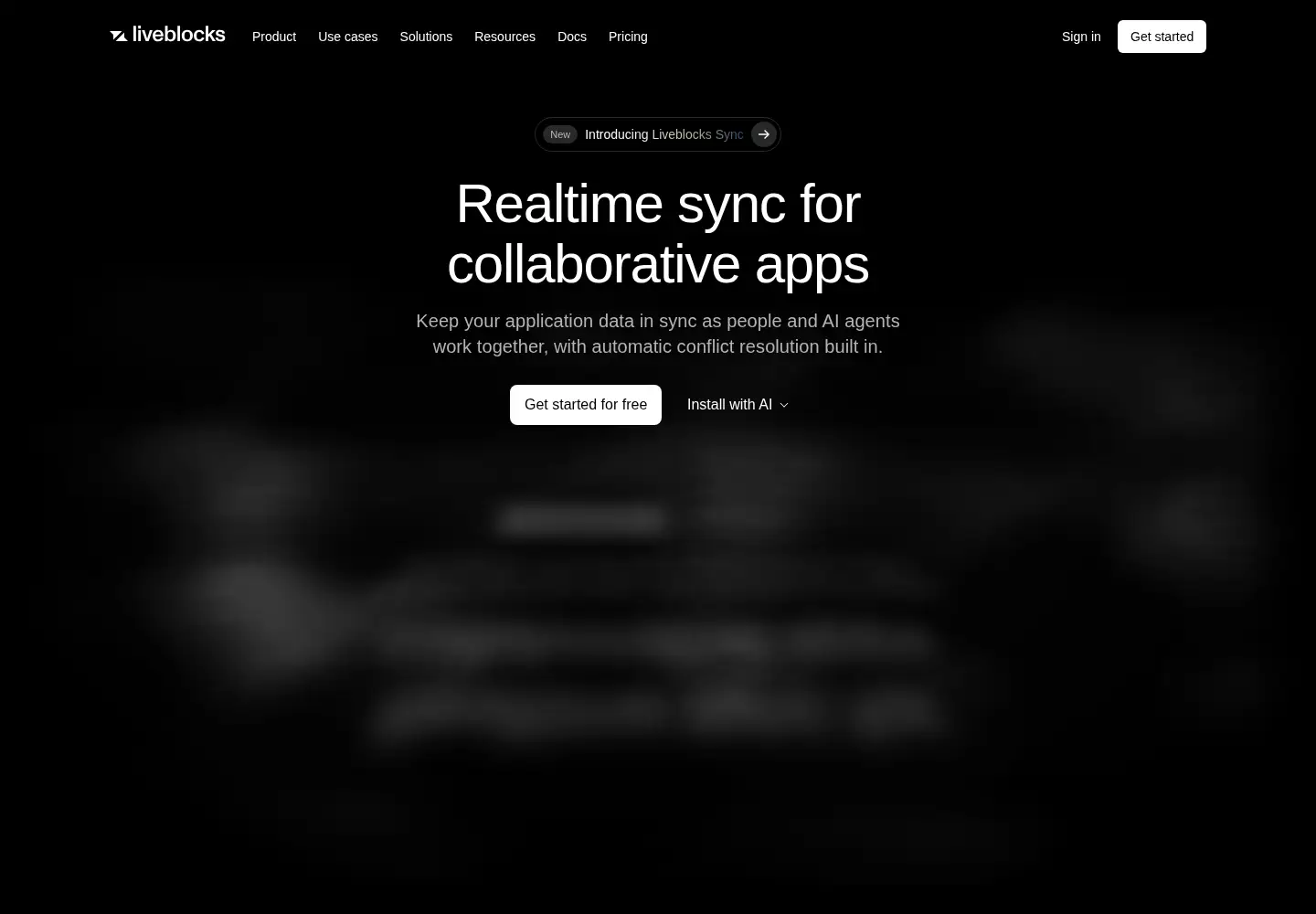 Screenshot of liveblocks.io