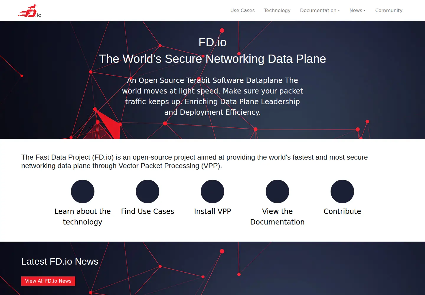 Screenshot of fd.io