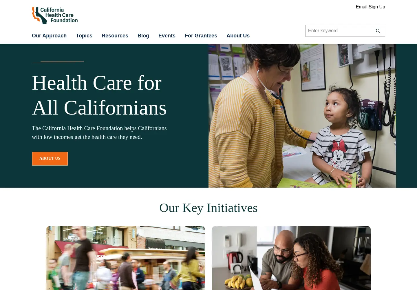 Screenshot of chcf.org