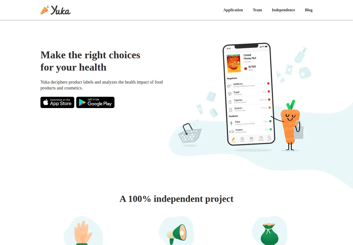 Screenshot of yuka.io